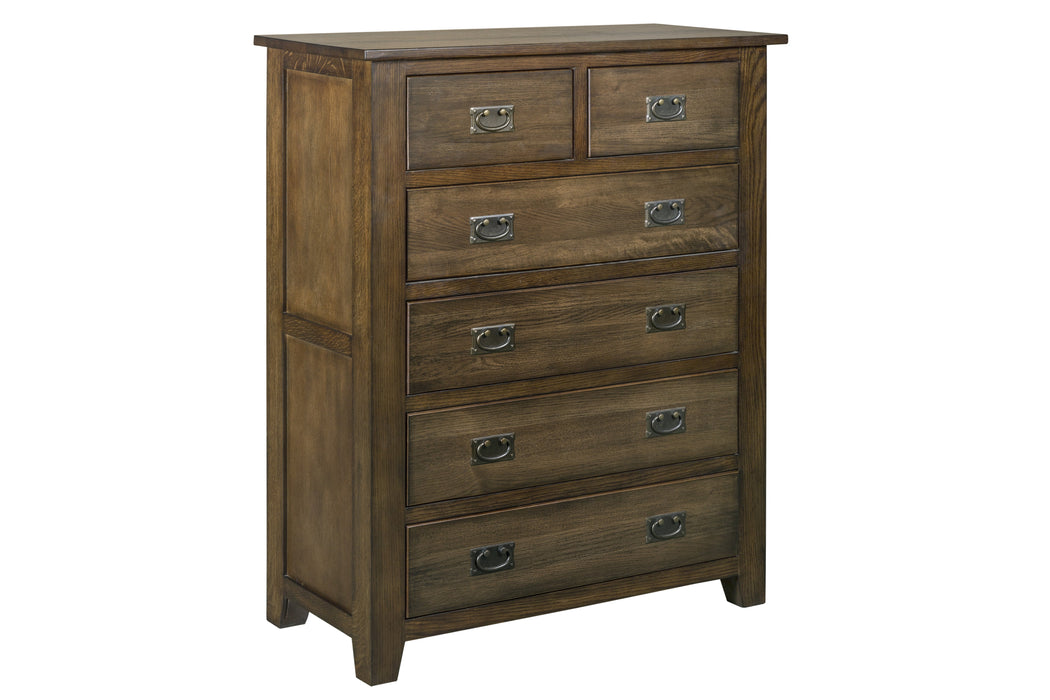 Mission 6 Drawer Dresser - Walnut - Crafters and Weavers