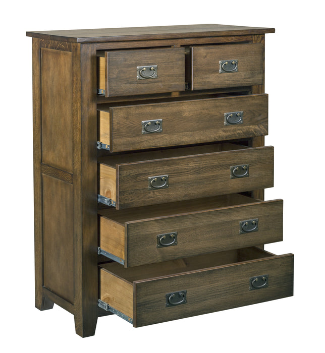 Mission 6 Drawer Dresser - Walnut - Crafters and Weavers