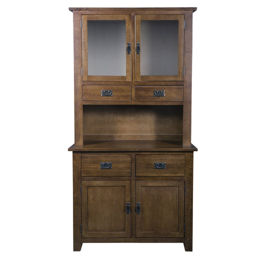 Mission 4 Door & 4 Drawer China Cabinet - Walnut - 42"W - Crafters and Weavers