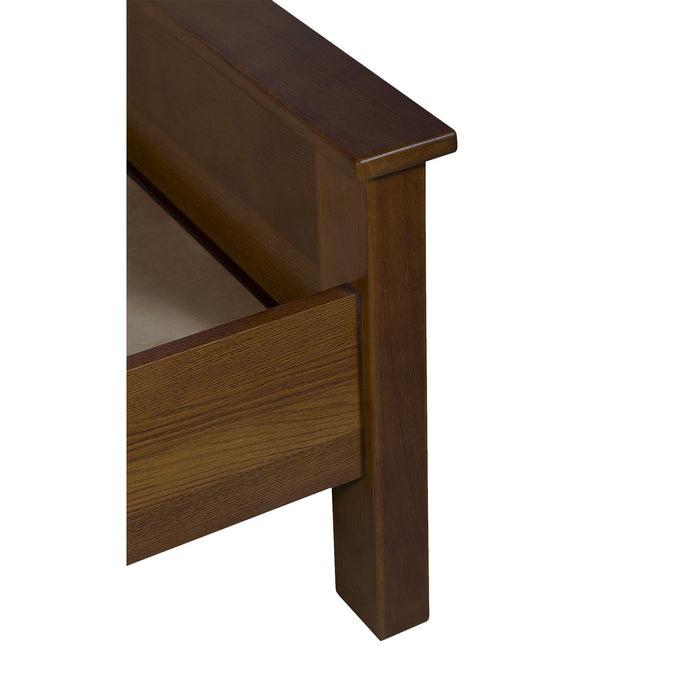 Mission Oak Panel Bed - Walnut