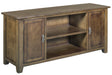 Mission 2 Door Quarter Sawn Oak TV Stand - Walnut - Crafters and Weavers