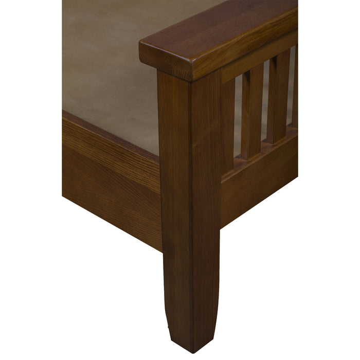 Mission Oak Slat Bed - Walnut