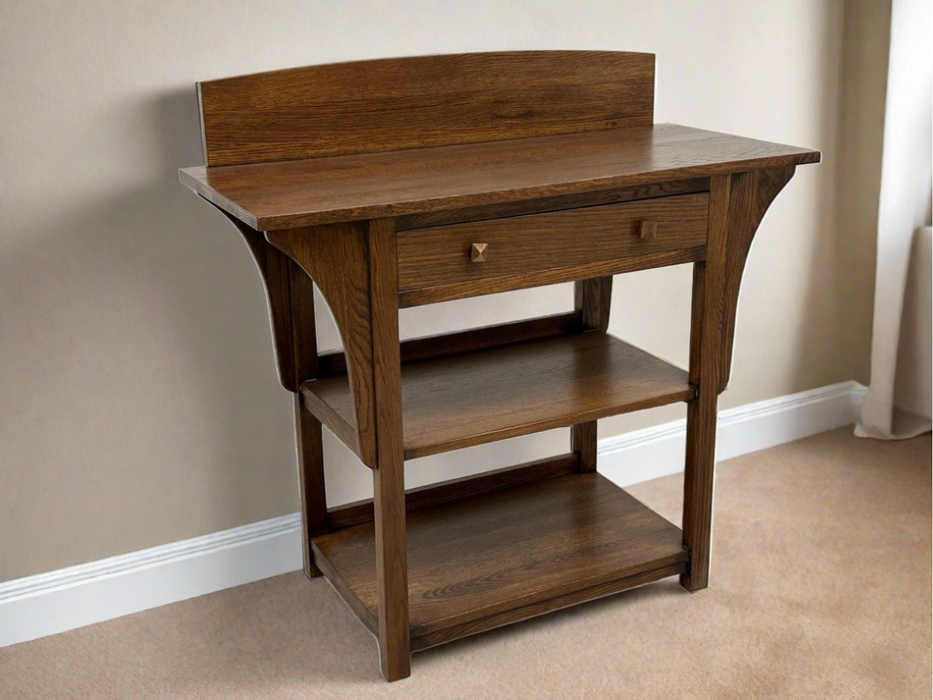 Mission 2 Drawer and Open Shelves Sideboard / Console Table - Michael's Cherry