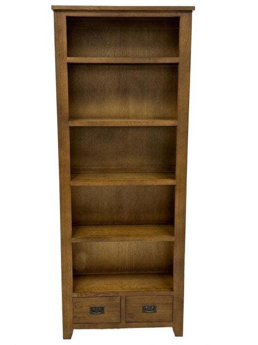 Mission Quarter Sawn Oak Open Shelf Bookcase