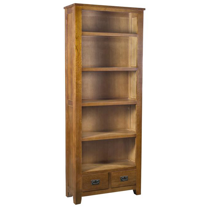 Mission Quarter Sawn Oak Open Shelf Bookcase