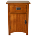 Mission Quarter Sawn Oak 1 Door, 1 Drawer Nightstand - Michael's Cherry (MC-A) - Crafters and Weavers