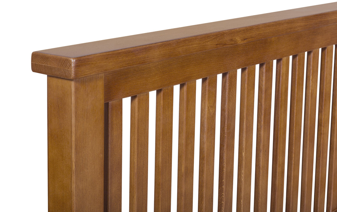 Mission Oak Slat Bed - Michael's Cherry - King - Crafters and Weavers