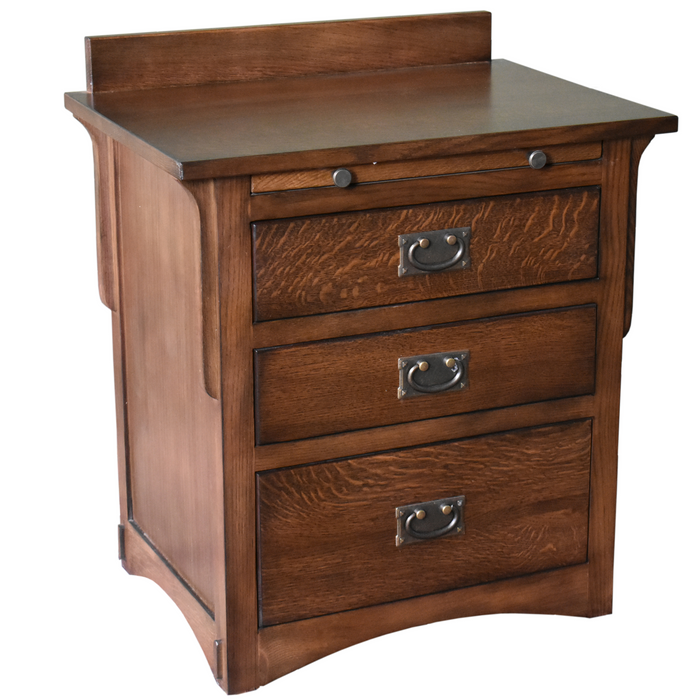 Mission Crofter 3 Drawer Nightstand - Walnut (AW)