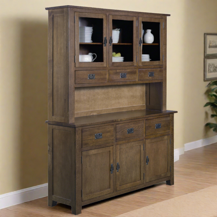 Mission 6 Door & 6 Drawer China Cabinet - Walnut - 59"