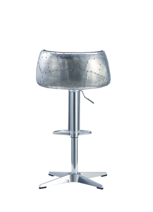 Aviator Adjustable Height Bar Stool - Slate Leather