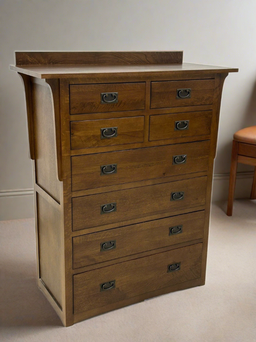 Mission Quarter Sawn Oak 8 Drawer Dresser