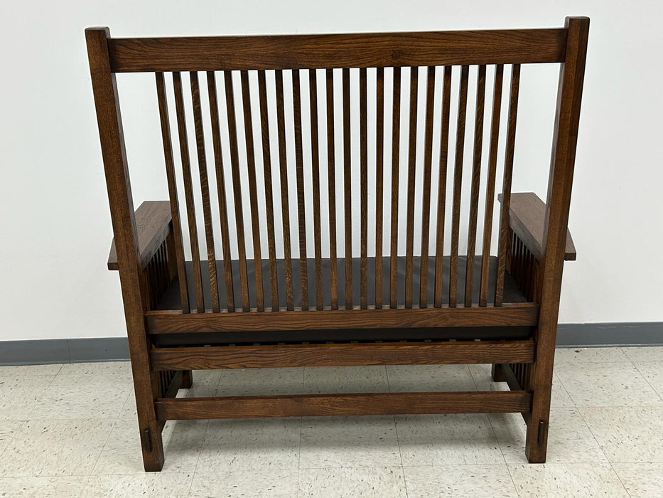 Mission Solid Oak Bench / Settee with Spindles