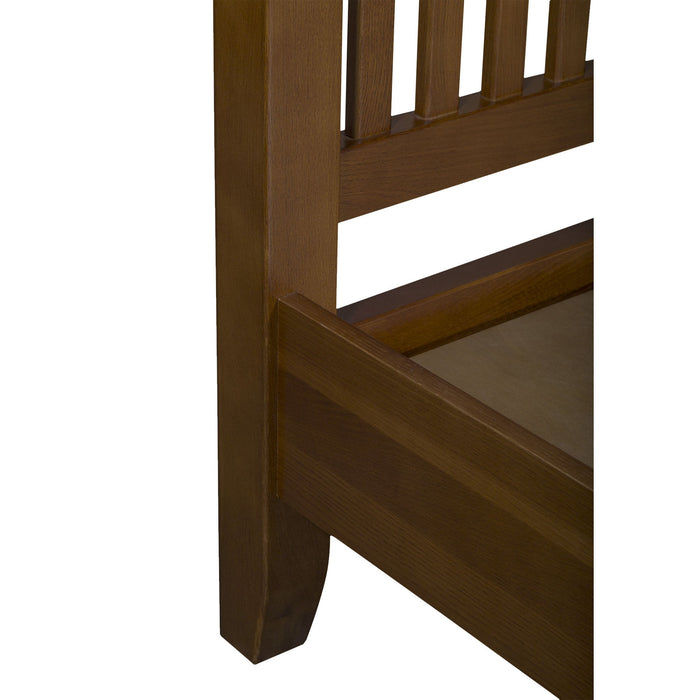 Mission Oak Slat Bed - Walnut