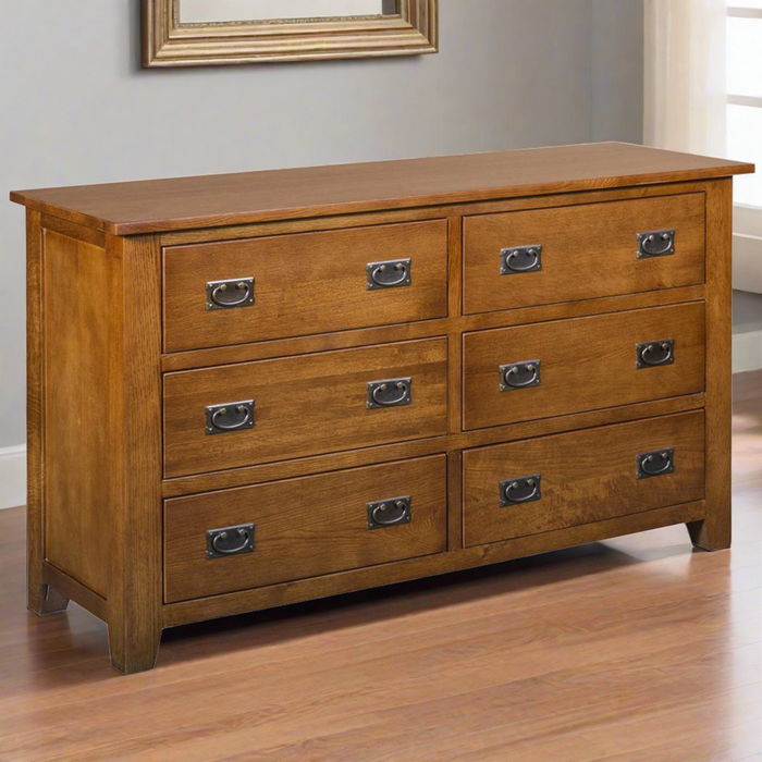 Mission 6 Drawer Dresser - Michael's Cherry