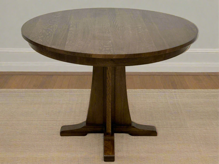 Mission Quarter Sawn  Oak Round Dining Table, Kitchen Table - 42"