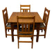 Mission Quarter Sawn White Oak Square Dining Table - Michael's Cherry (MC3) - Crafters and Weavers