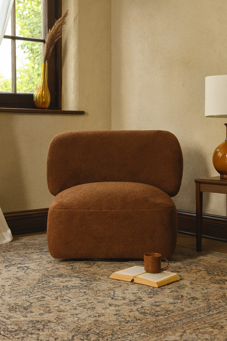 Forma Mid-Century Modern Swivel Livingroom Chair - Brown