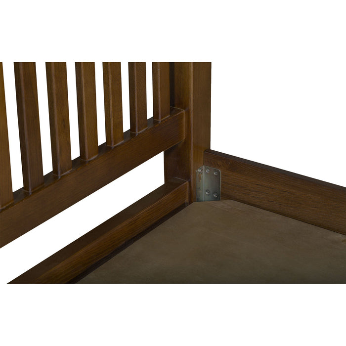 Mission Oak Slat Bed - Walnut