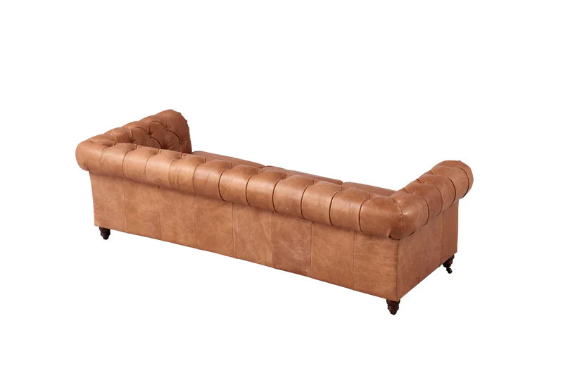 Century Chesterfield Sofa - Light Chestnut Leather