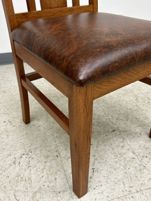 Mission Quarter Sawn Oak Round Dining Table Set - 42"