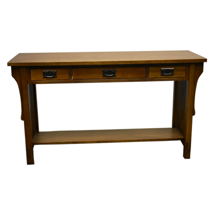 Mission 3 Drawer Crofter Style Console Table - Crafters and Weavers