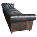 PREORDER Century Chesterfield Sofa - Dark Brown Leather - 118" - Crafters and Weavers