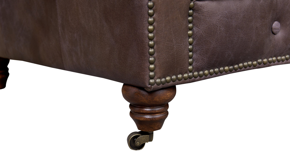 Century Chesterfield Sofa - Dark Brown Leather