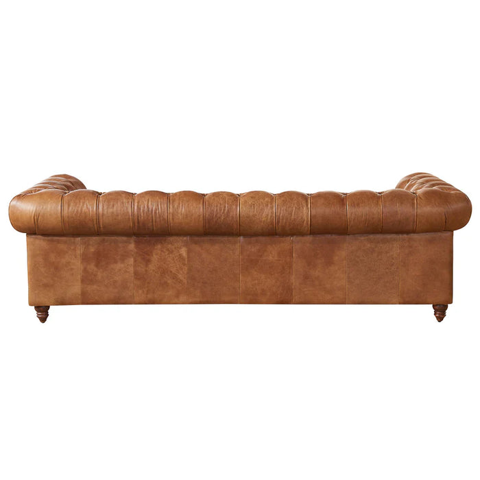 Century Chesterfield Sofa - Light Brown Leather