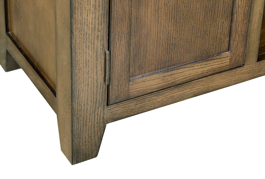 Mission 2 Door Quarter Sawn Oak TV Stand - Walnut - Crafters and Weavers