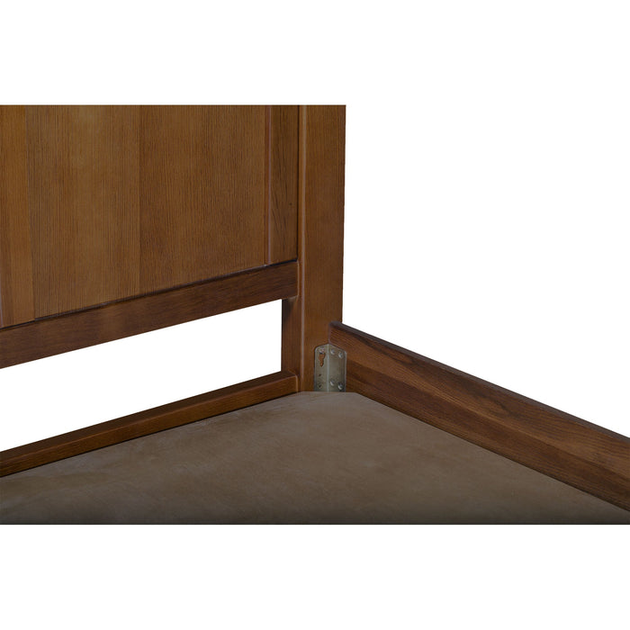 Mission Oak Panel Bed - Walnut