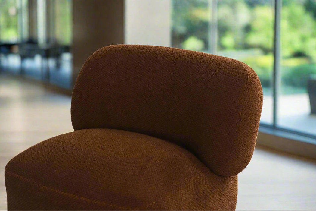 Forma Mid-Century Modern Swivel Livingroom Chair - Brown