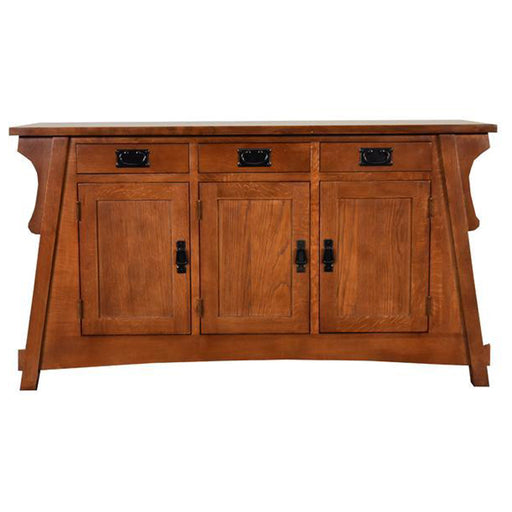 Mission Oak Crofter Console Cabinet - Michael's Cherry - 55" - Crafters and Weavers