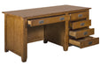 Mission 5 Drawer Library Desk - Michael's Cherry - Crafters and Weavers