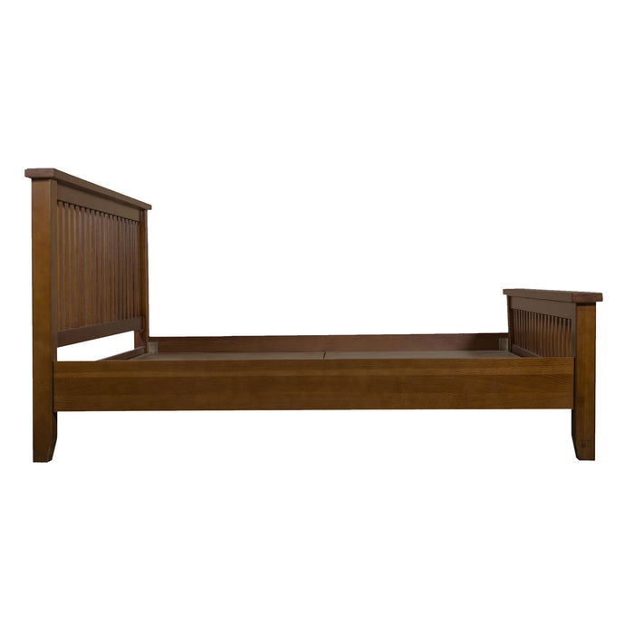 Mission Oak Slat Bed - Walnut