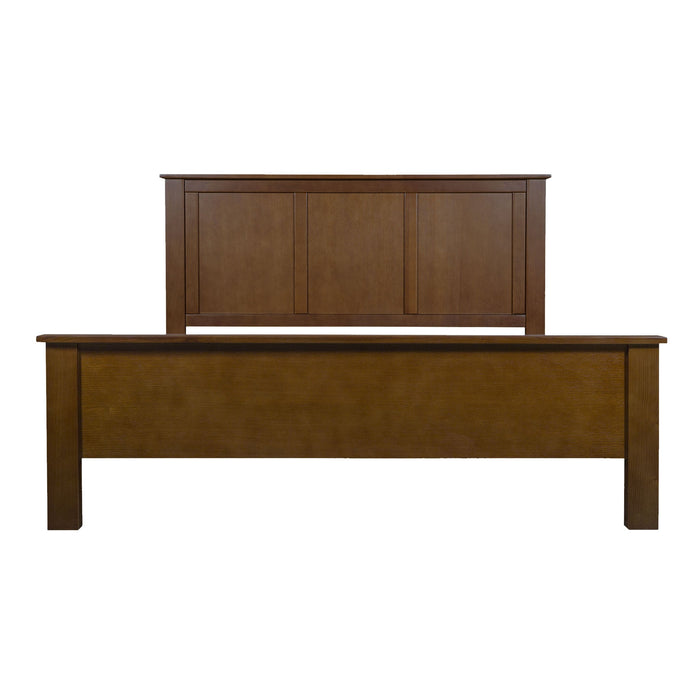 Mission Oak Panel Bed - Walnut