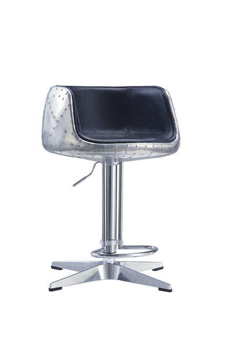 Aviator Adjustable Height Bar Stool - Slate Leather