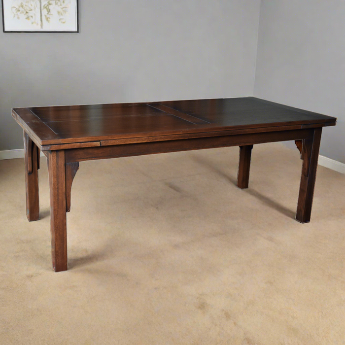 Mission Style Oak Stow Leaf Dining Table (2 Colors Available)