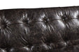 Tuxedo Leather Sofa - Dark Brown - Crafters and Weavers