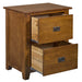 Mission 2 Drawer File Cabinet - Michael's Cherry (MC-A) - Crafters and Weavers