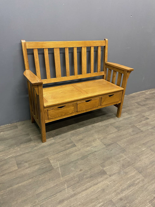 Mission 3 Drawer Entry Way Bench / Settee