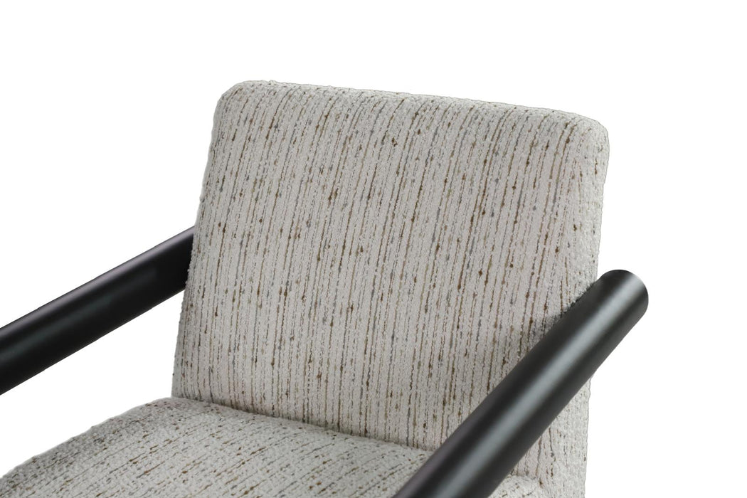 Nora Collection Mid-Century Modern  Arm Chair - Ivory