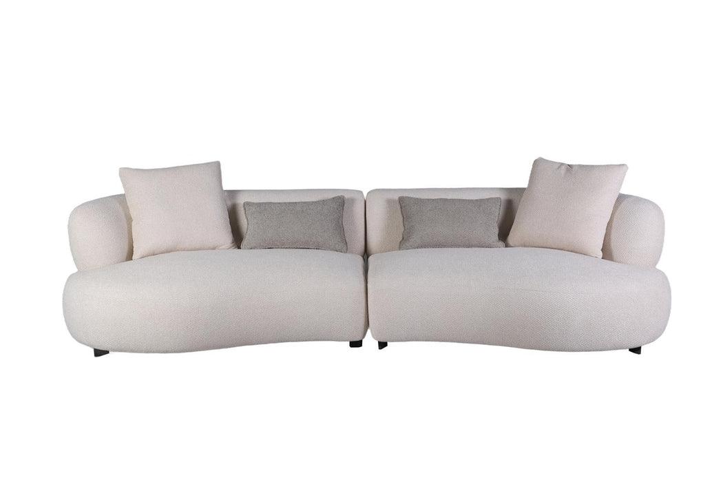 Pure Collection Modern Sectional 4-Seater Fabric Sofa – 120"