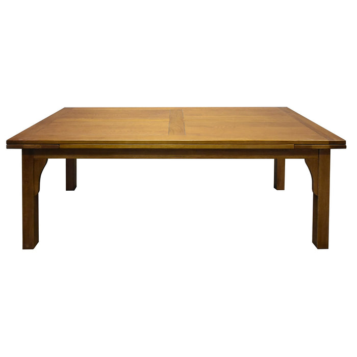 Mission Style Oak Stow Leaf Dining Table (2 Colors Available) - Walnut - Crafters and Weavers