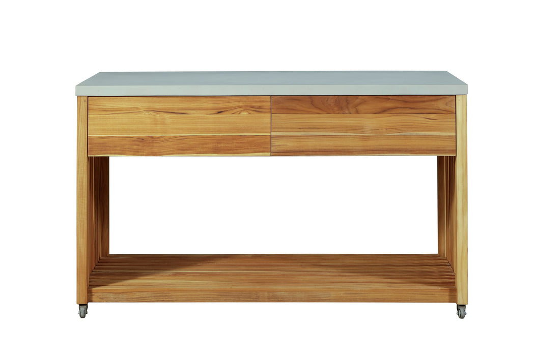Eclipse Outdoor Solid Teak Wood Kitchen Island
