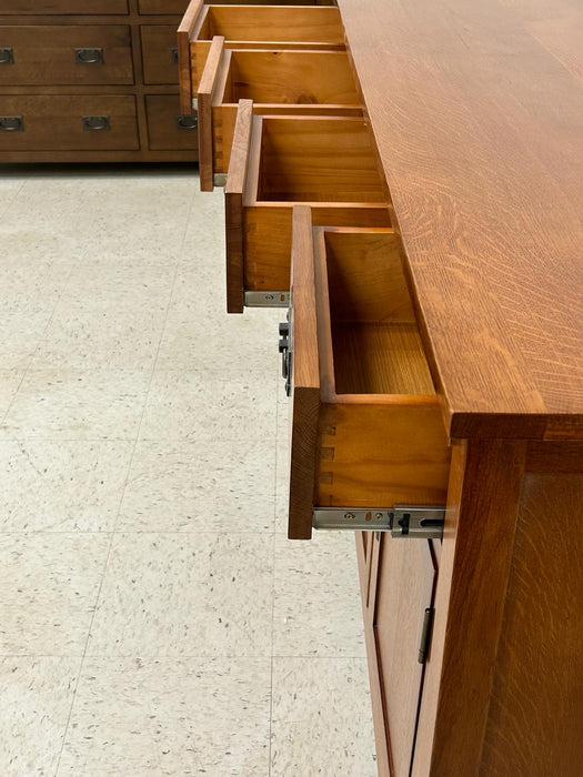 Mission 4 Door 4 Drawer Oak Sideboard - Michaels Cherry