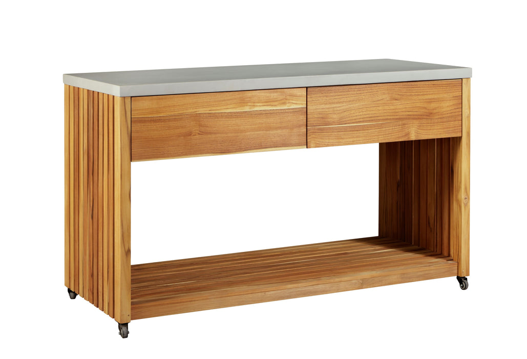 Eclipse Outdoor Solid Teak Wood Kitchen Island