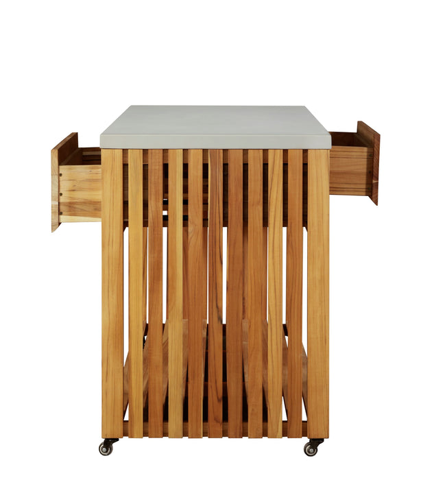 Eclipse Outdoor Solid Teak Wood Kitchen Island