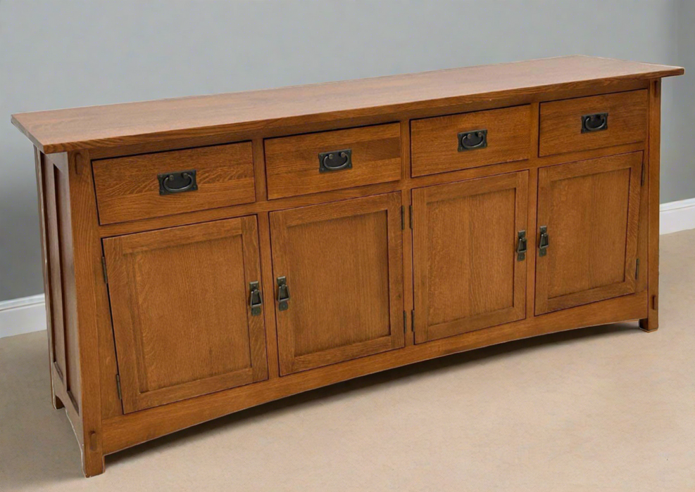 Mission 4 Door 4 Drawer Oak Sideboard - Michaels Cherry