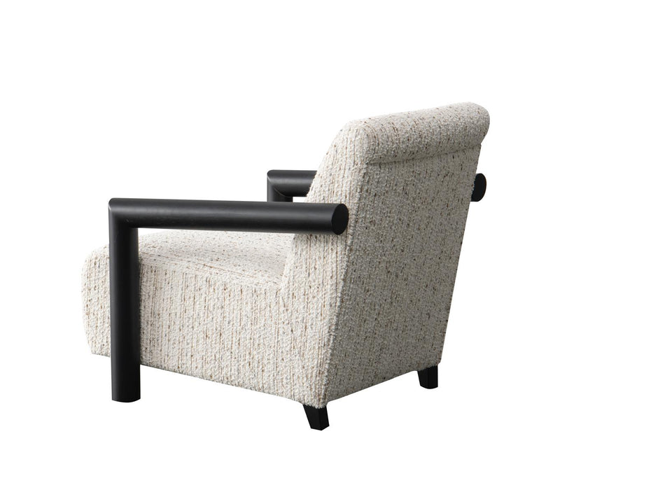 Nora Collection Mid-Century Modern  Arm Chair - Ivory