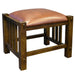 Mission Spindle Stool - Quarter Sawn Oak & Leather (2 Colors Available) - Crafters and Weavers